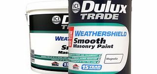 Dulux Trade Weathershield Smooth Masonry Paint Pure Brilliant White 7.5 Litres