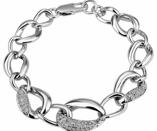 DUMAN Fashion jewellery 18ct white gold plated,plating platinum Bracelet,nickel free,Swarovski Crystal