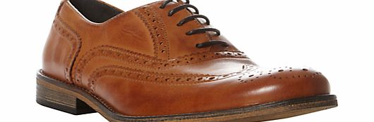 Dune Braker Brogue Leather Shoes, Tan