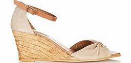 Galvez taupe suede wedges