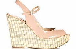 Grovehurst nude leather wedges