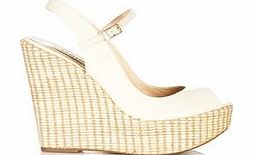 Grovehurst off-white leather wedges