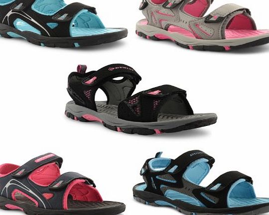 Dunlop New Ladies Dunlop Flat Open Toe Velcro Sports Trekking Walking Sandals Size UK 3-8, DLP518 Navy Fuchsia UK 5