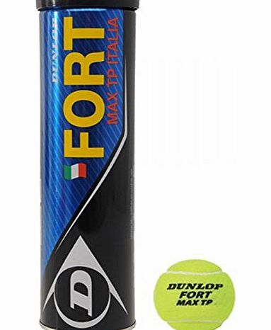 Dunlop Unisex Fort Max TP Italia Tennis Balls Sports Equipment Accessories Yellow One Size