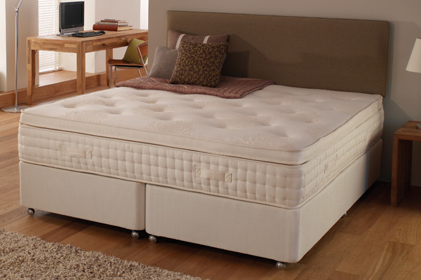 Champagne Pocket Latex Divan Bed Super Kingsize