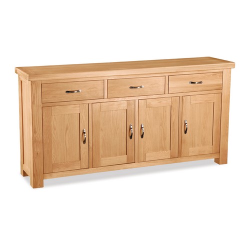 Dunston Oak Large 4 Door Wide Sideboard 593.009