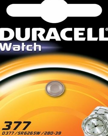 Duracell 377 SR626SW SB-AW AG4 1.55v Silver Oxide Watch Battery