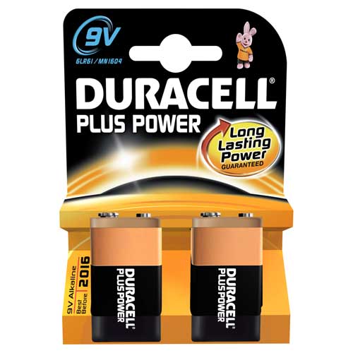 Plus 9V Batteries Pack of 2