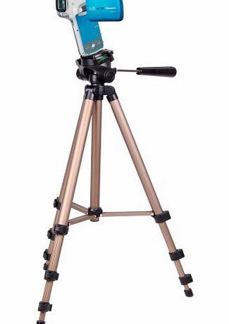 DURAGADGET Lightweight Aluminium Extendable Tripod for Use with Panasonic HX-WA10 / Panasonic HX-WA30EB-D / Panasonic HX-WA3EB-W Camcorder