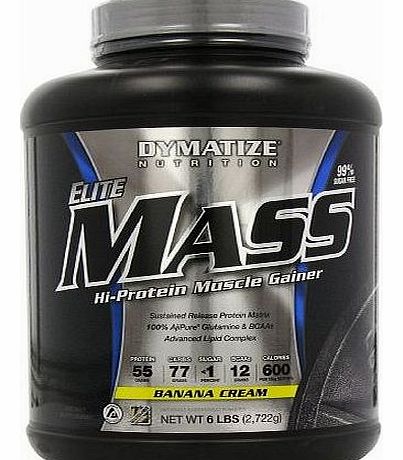 Dymatize Nutrition Elite Mass Banana Hi-Protein Anabolic Gainer Powder 2722g