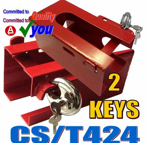 DYNATEC Universal Trailer Hitch Lock Caravan High Security Coupling Lock & Key CS/T424 NEW