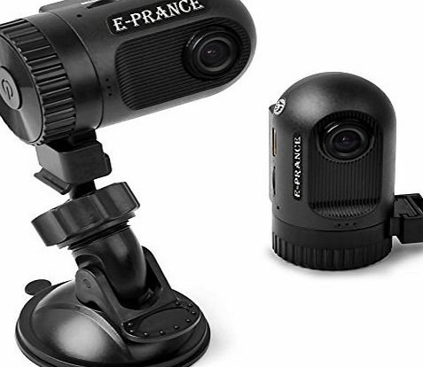 E-PRANCE New 1080P Novatek CPU 1.5`` Car DVR Driving Recorder Video Camera GS608   120 Degree Wide Angle   G-sensor   5 Megapixel CMOS   Loop Recorder   Motion Detection,Black