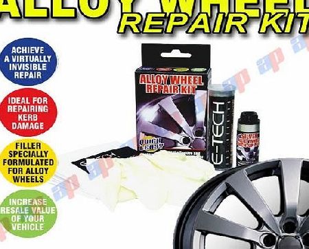 E-Tech Car Micro Silver Metallic Alloy Wheel Refurbishment Repair Touch-Up Kit Ideal for Scuffs and Kerb Damage for PEUGEOT 407