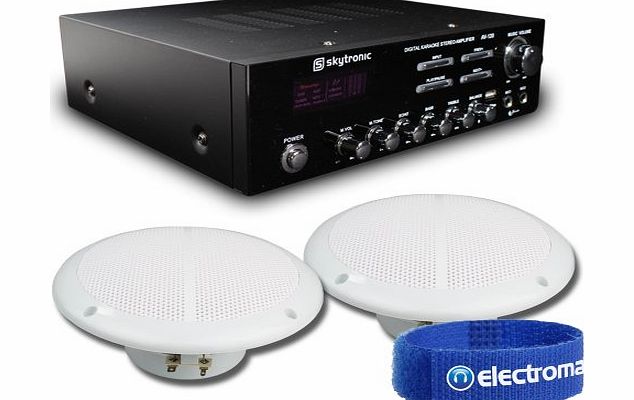 2x 6.5`` Water Resistant Hi-Fi Speakers + Home Cinema Amplifier + Cables 100W