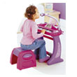 KEYBOARD AND STOOL - PINK