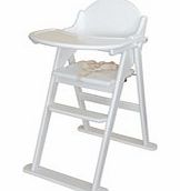 East Coast - White Folding Highchair - All Wood