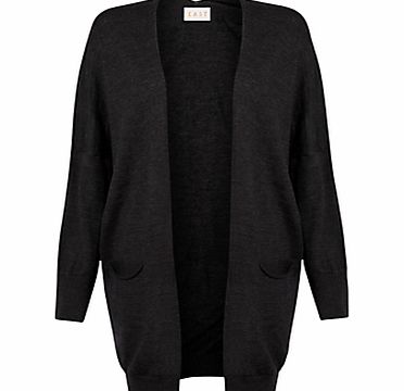 Pocket Merino Wool Cardigan, Smoke