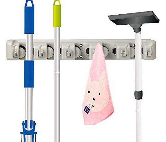 EBASE Mop and Broom Holder, Wall Mounted Garden Tool Storage Tool Rack Storage 