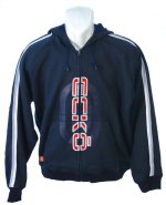 Selecta Zipped Hooded Sweat Navy Size Medium