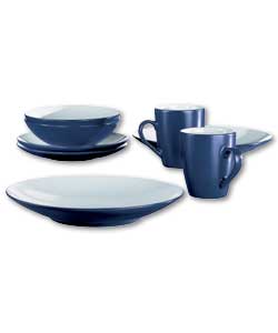 16 Piece Dinner Set - Blue