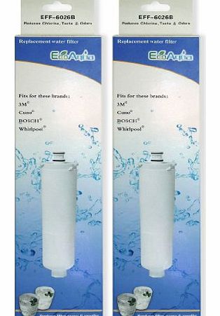 EcoAqua 2 x Compatible CS52 Filter Bosch Neff Siemens Internal Fridge Filter - To Replace Model 5586605-06