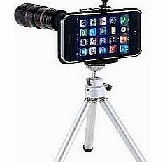 Black 8X Optical Zoom Telescope Camera Lens + Tripod For Apple iPhone 4 4G New