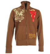 Brown Dragon Dagger Full Zip Jacket