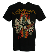 Senor Flaming Cactus Black T-Shirt