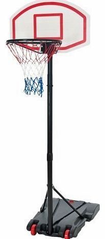 Edco FREE STANDING BASKETBALL NET HOOP BACKBOARD WITH ADJUSTABLE STAND SET ON WHEELS