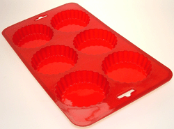 Eddingtons Silicone 6 Cup Fluted Tart Pan