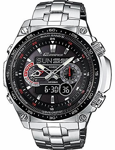 EDIFICE Casio Mens Solar Powered Radio Controlled Combi Bracelet Watch ECW-M300EDB-1AER