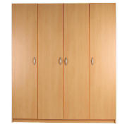 Edison 4 Door Wardrobe, Beech