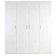 Edison 4 Door Wardrobe, White