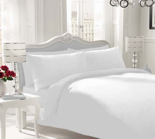 EDS NON IRON Duvet Cover Quilt Cover Set Pillow Cases Single Double King Super king (Double, White)