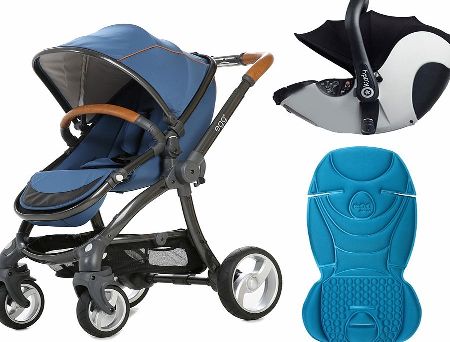 egg Travel System Gunmetal/Petrol Blue With