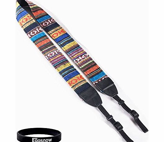 Eggsnow Camera Shoulder Neck Strap Vintage Belt for All DSLR Camera(Nikon Canon Sony Pentax etc) - Multi