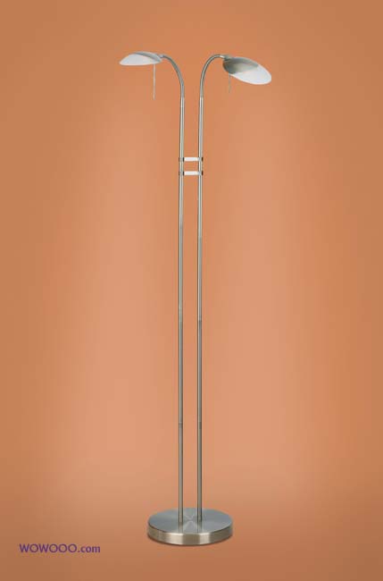 Beta 3 double floor lamp- brass coated