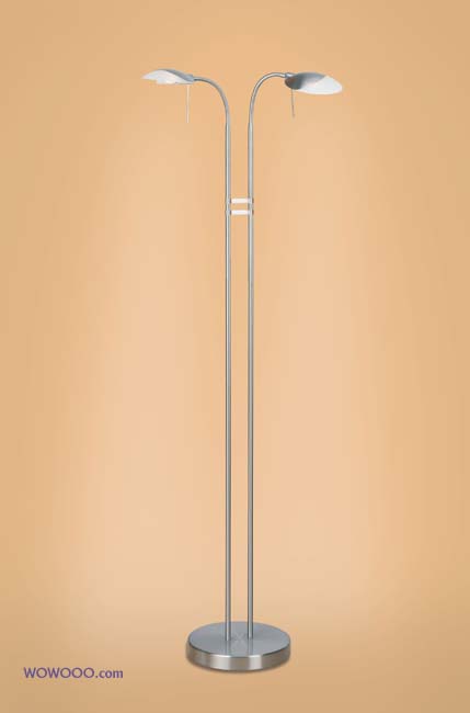 Beta 3 double floor lamp- nickel