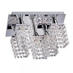 Pyton Chrome and Crystal 5 Lamp Ceiling Light