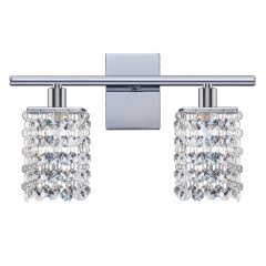 Pyton Chrome and Crystal Double Wall Light