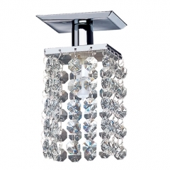 Pyton Chrome and Crystal Single Ceiling Light