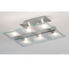 Eglo Lighting Yola Rectangular Glass Ceiling Light