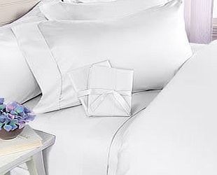 Egyptian Cotton Factory Store Italian 800 Thread Count Egyptian Cotton Sheet Set Deep Pocket, Queen, White , Premium Italian Finish