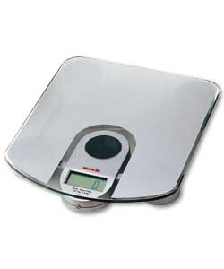 EKS Glass Electronic Kitchen Scale/Silver Effect Platform