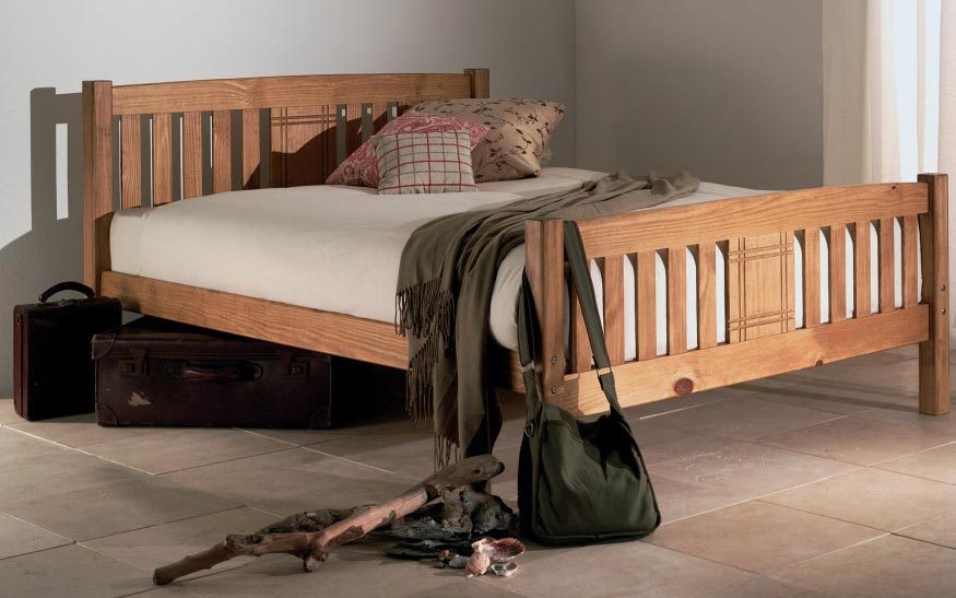 Elan Sedna Wooden Bedstead, King Size, Latex