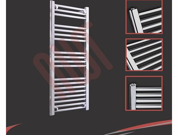 Electric Ladder Rails 400mm(w) x 1000mm(h) Straight Chrome Electric Heated Towel Rail, Radiator, Warmer. Supplied with 250 Watt Electric Heating Element