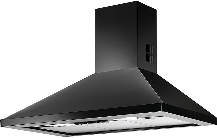 EFC90001K 90cm Chimney Hood in Black