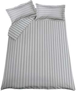 Elegance Mink Satin Stripe Duvet Cover - Super