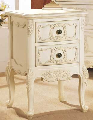 elegance PAINTED BEDSIDE CABINET 2 DRAWER