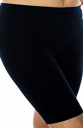 elegance1234 2 PAIRS MULTI PACK WOMENS STRETCHY COTTON LYCRA ABOVE KNEE SHORT ACTIVE LEGGINGS **SAME DAY POSTING** (Medium UK 12 (38), Black)